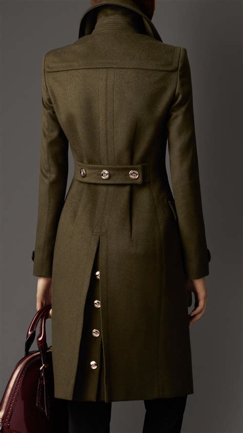 burberry cashmere coat green|burberry cashmere coat women's.